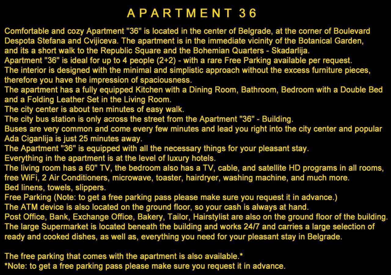 Apartment 36 Belgrád Kültér fotó